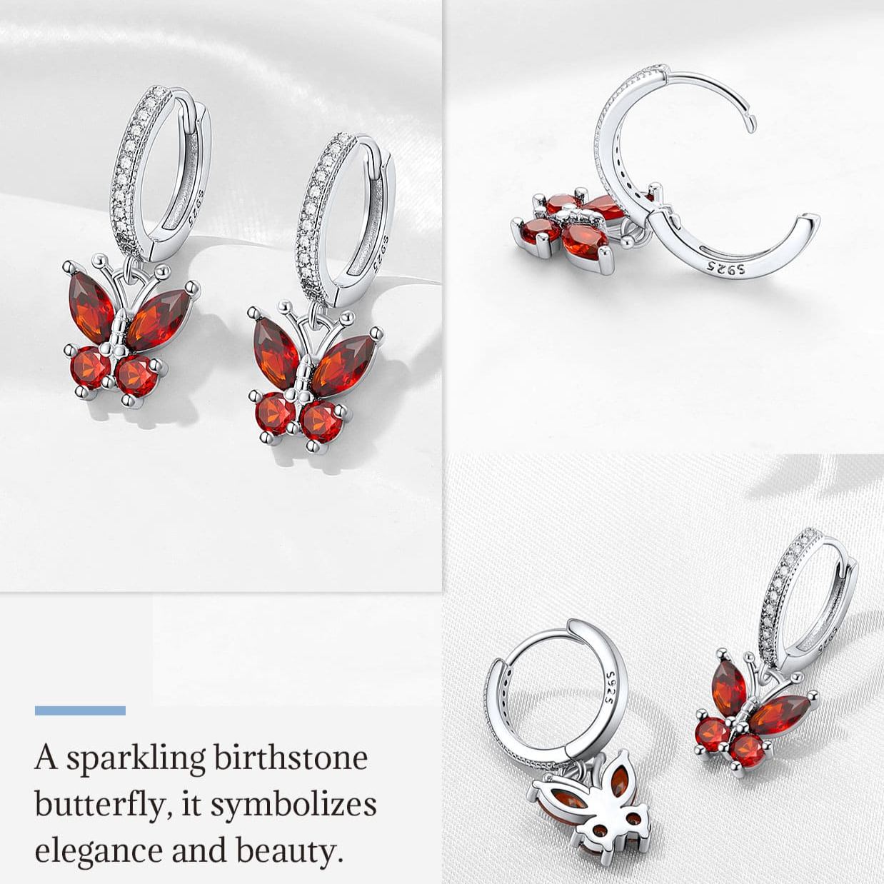 Créoles Papillon en Argent 925