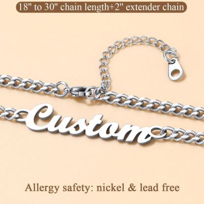 Collier Personnalisé avec Nom Chaîne Superposée Bijou Cadeau pour Femme détail