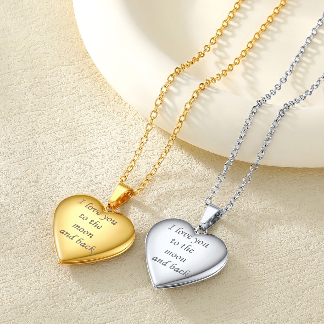 Collier Médaillon Cœur Personnalisé avec Photo Cadeau Femme Collection