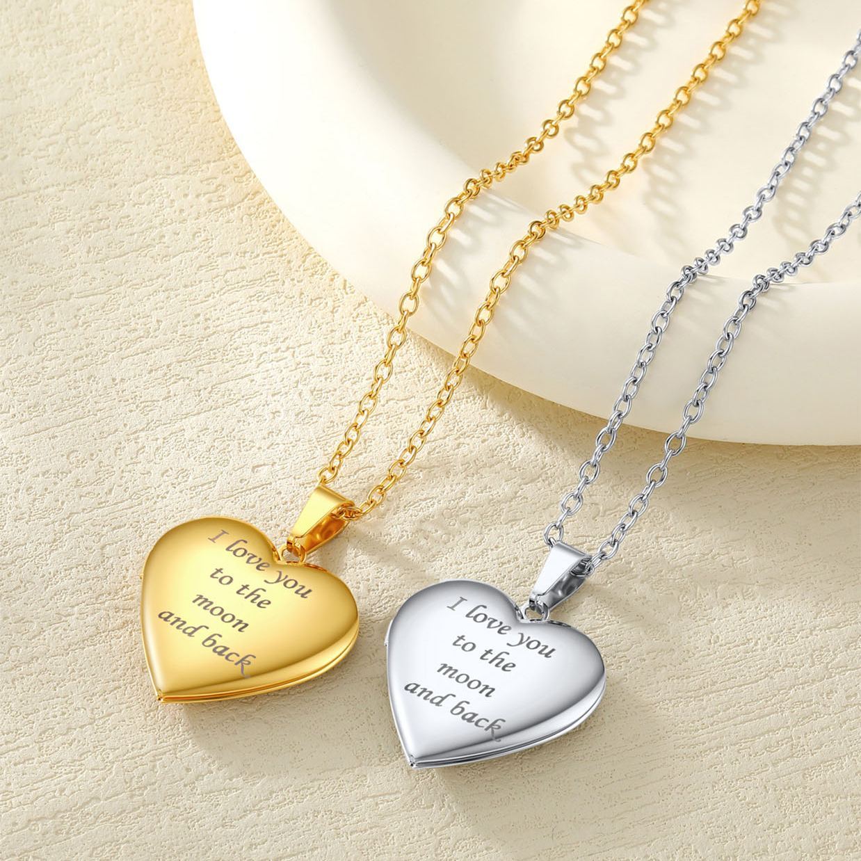 Collier Médaillon Cœur Personnalisé avec Photo Cadeau Femme Collection
