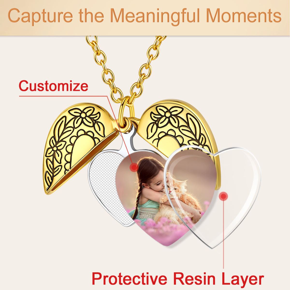 Collier Mémoire Médaillon Cœur 