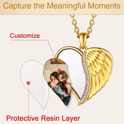 Collier Médaillon Cœur Photo Personnalisé 