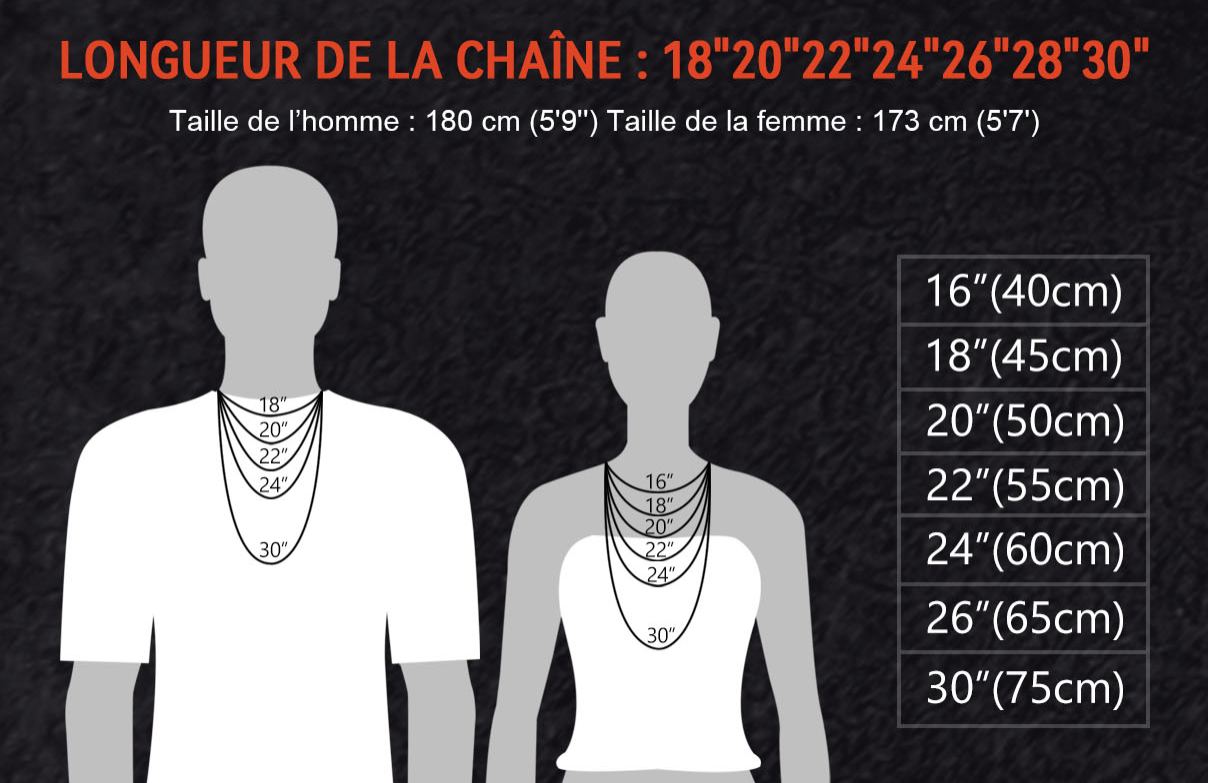 Chaîne Homme & Femme Acier Inox Taille