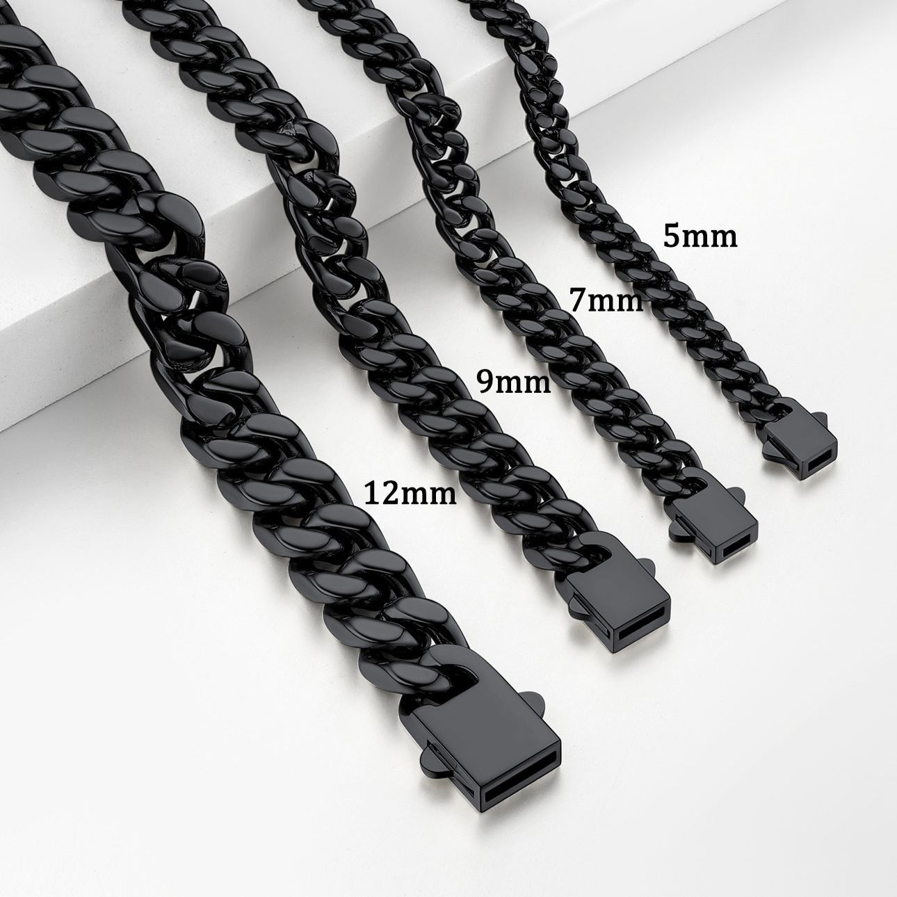 Chaîne Homme Cubaine Miami | Maillons Épais Acier 5/7/9/12 mm