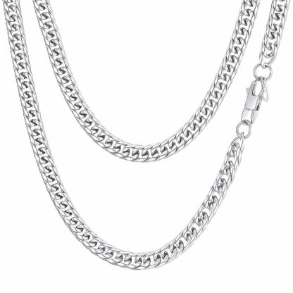 Collier Chaîne Cubaine Homme Femme en Acier Inox