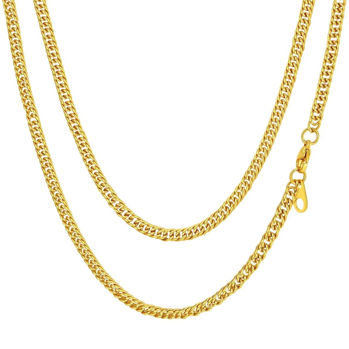 Collier Chaîne Cubaine Homme Femme en Acier Inox