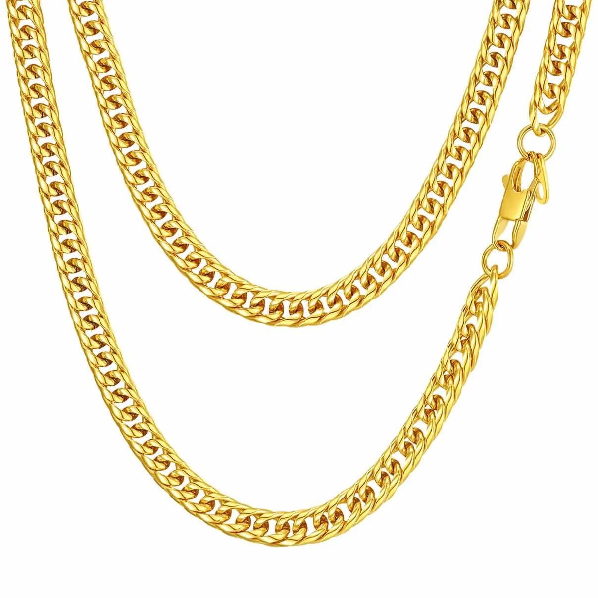 Collier Chaîne Cubaine Homme Femme en Acier Inox