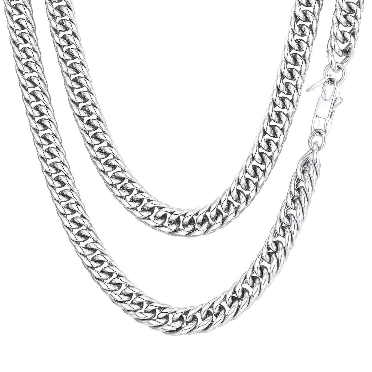 Collier Chaîne Cubaine Homme Femme en Acier Inox