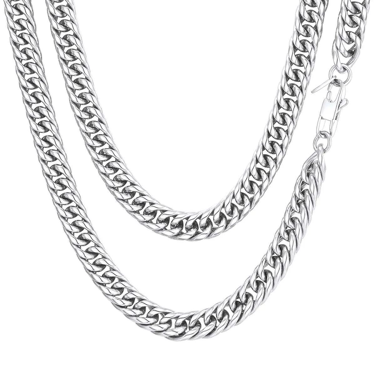 Collier Chaîne Cubaine Homme Femme en Acier Inox