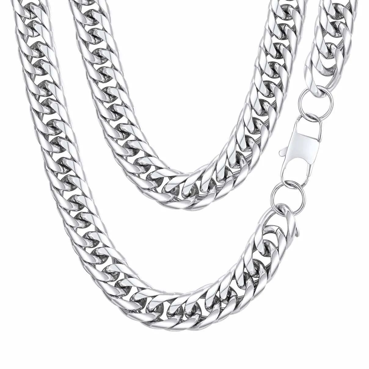 Collier Chaîne Cubaine Homme Femme en Acier Inox