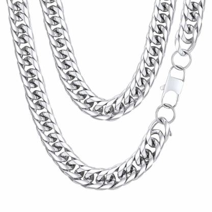 Collier Chaîne Cubaine Homme Femme en Acier Inox