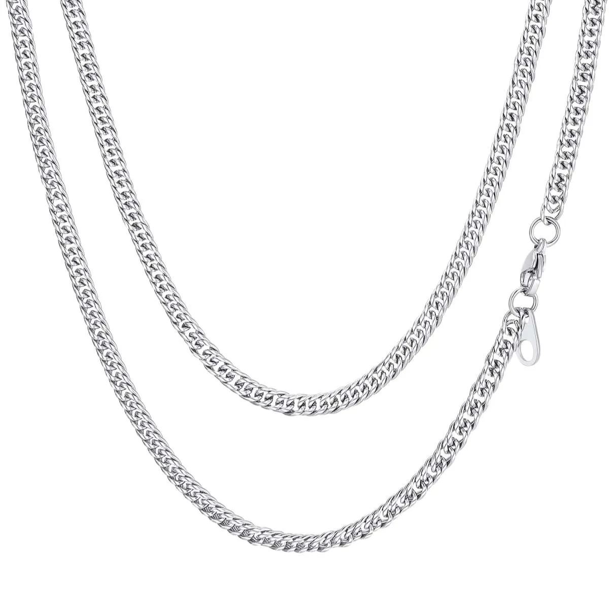 Collier Chaîne Cubaine Homme Femme en Acier Inox