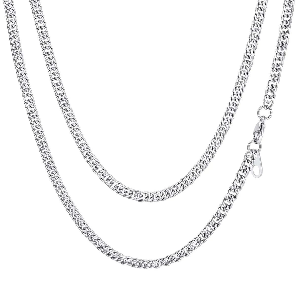 Collier Chaîne Cubaine Homme Femme en Acier Inox