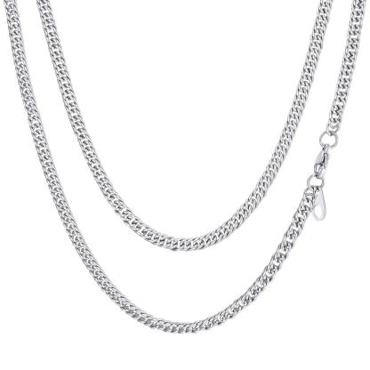 Collier Chaîne Cubaine Homme Femme en Acier Inox