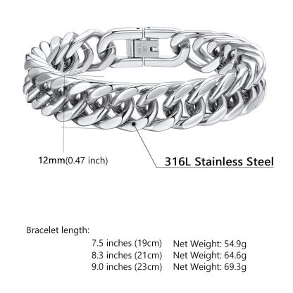 Bracelet Chaîne Cubaine pour Homme taille 