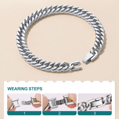 Bracelet Chaîne Cubaine Épaisse Miami pour Homme méthode