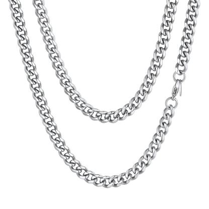 Chaîne Cubaine Miami Homme en Acier Inoxydable Massif