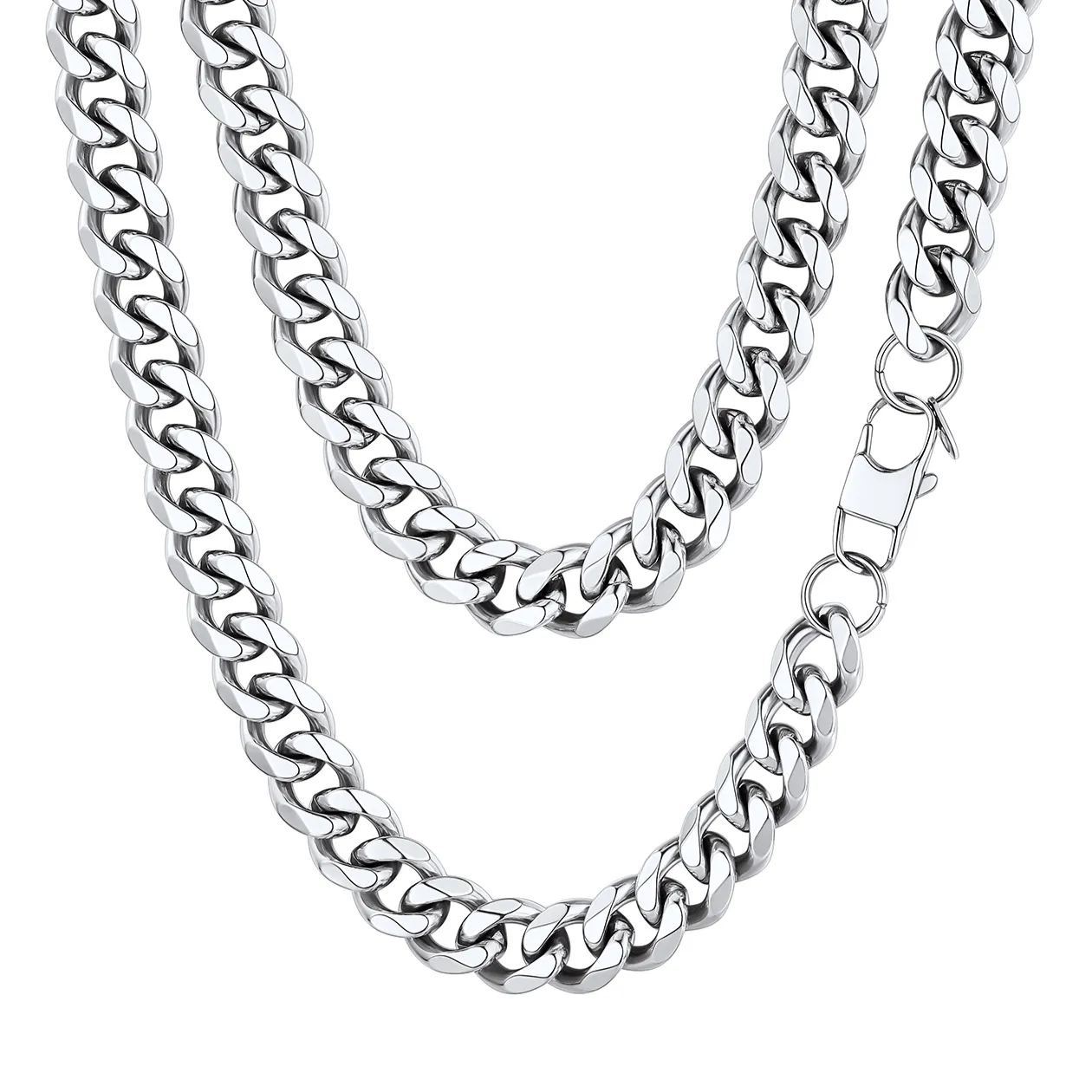 Chaîne Cubaine Miami Homme Argenté 12mm