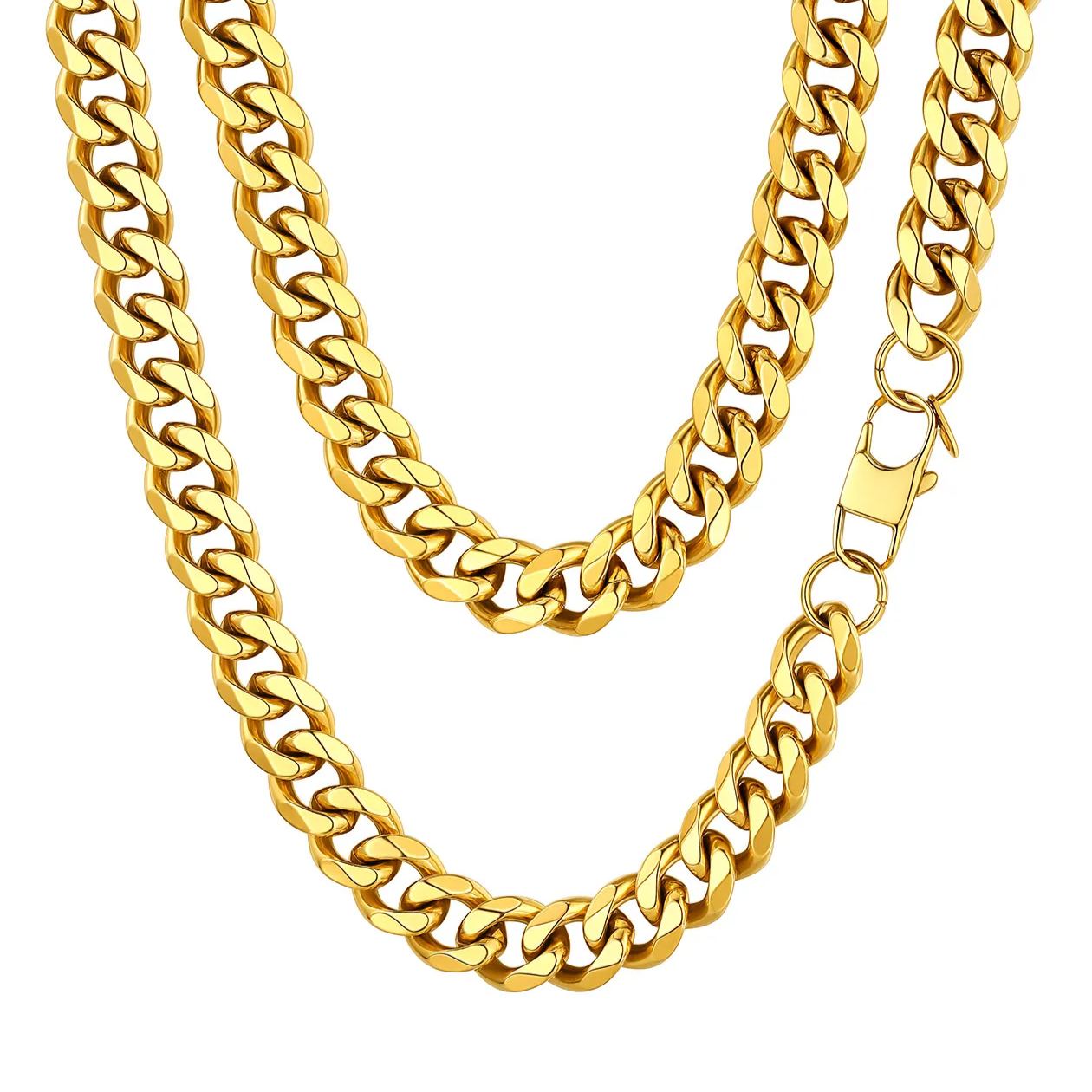 Chaîne Cubaine Miami Homme Or 12mm