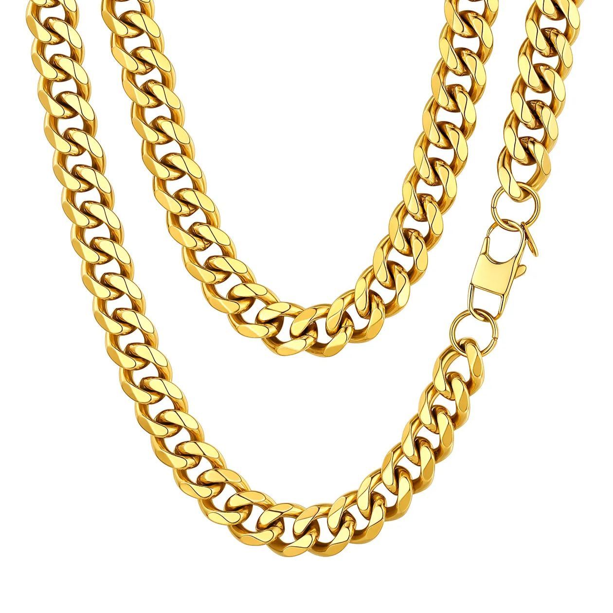 Chaîne Cubaine Miami Homme Or 12mm