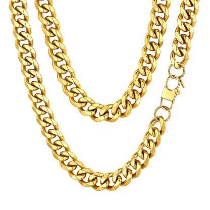 Chaîne Cubaine Miami Homme Or 12mm