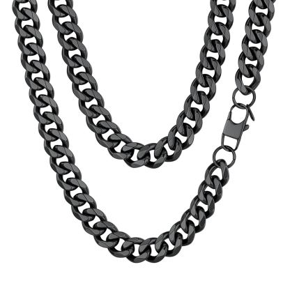 Chaîne Cubaine Miami Homme Noir 12mm