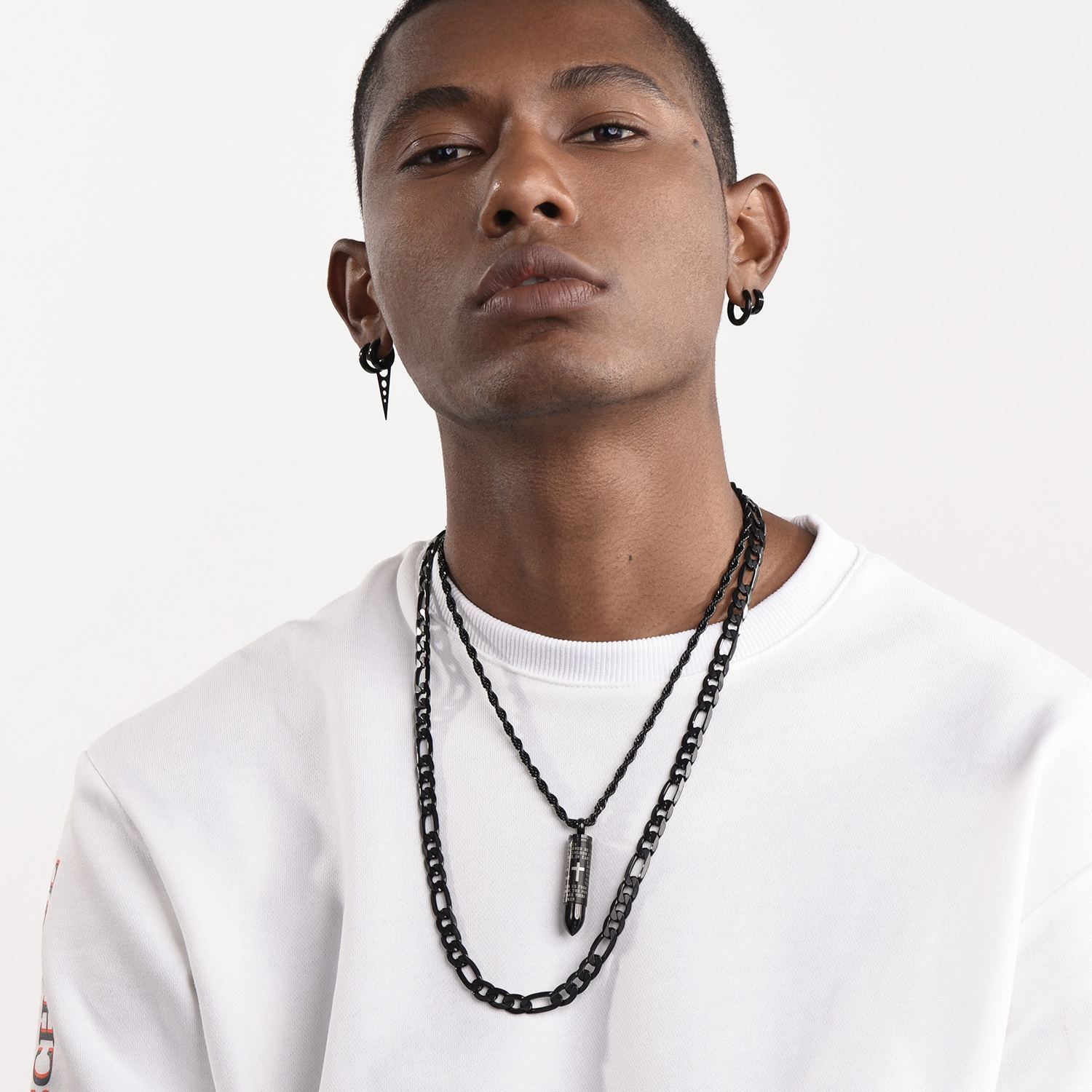 Chaîne Homme Maille Figaro Cubaine Noir