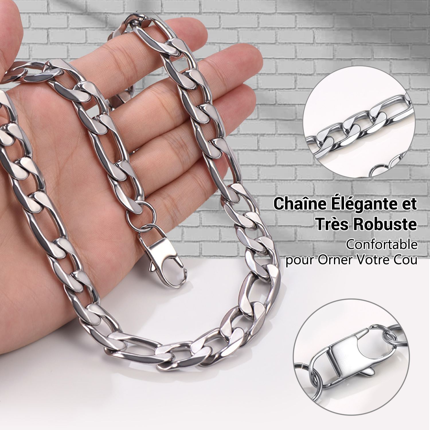 Chaîne Homme Maille Figaro Cubaine