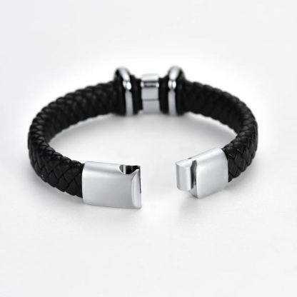 Bracelet Homme Crâne en Cuir Personnalisé 
