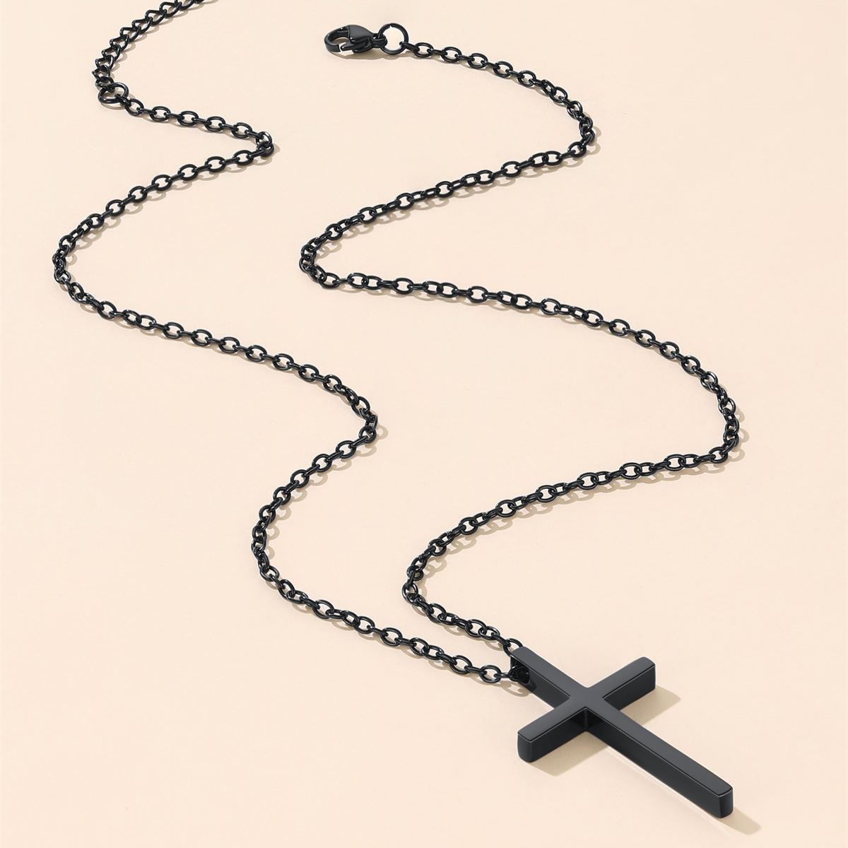 Pendentif Croix Classique en Acier Inoxydable Homme Femme  