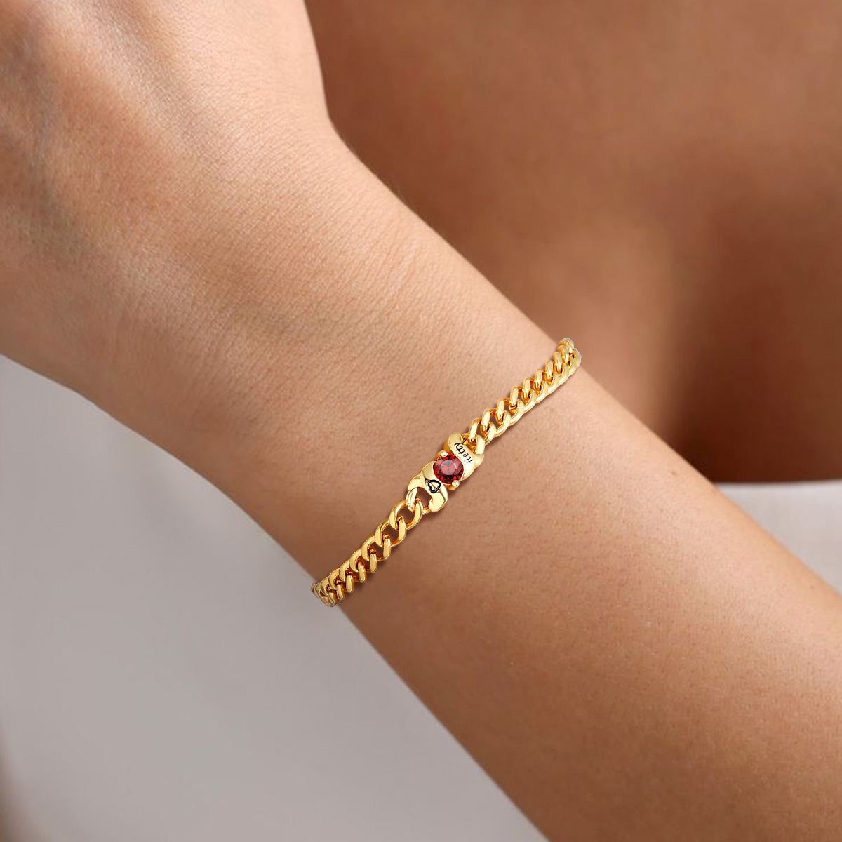 Bracelet Personnalisé avec Pierres de Naissance pour femme