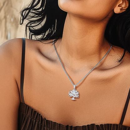 Collier Arbre de Vie Personnalisé avec Prénoms Gravés 