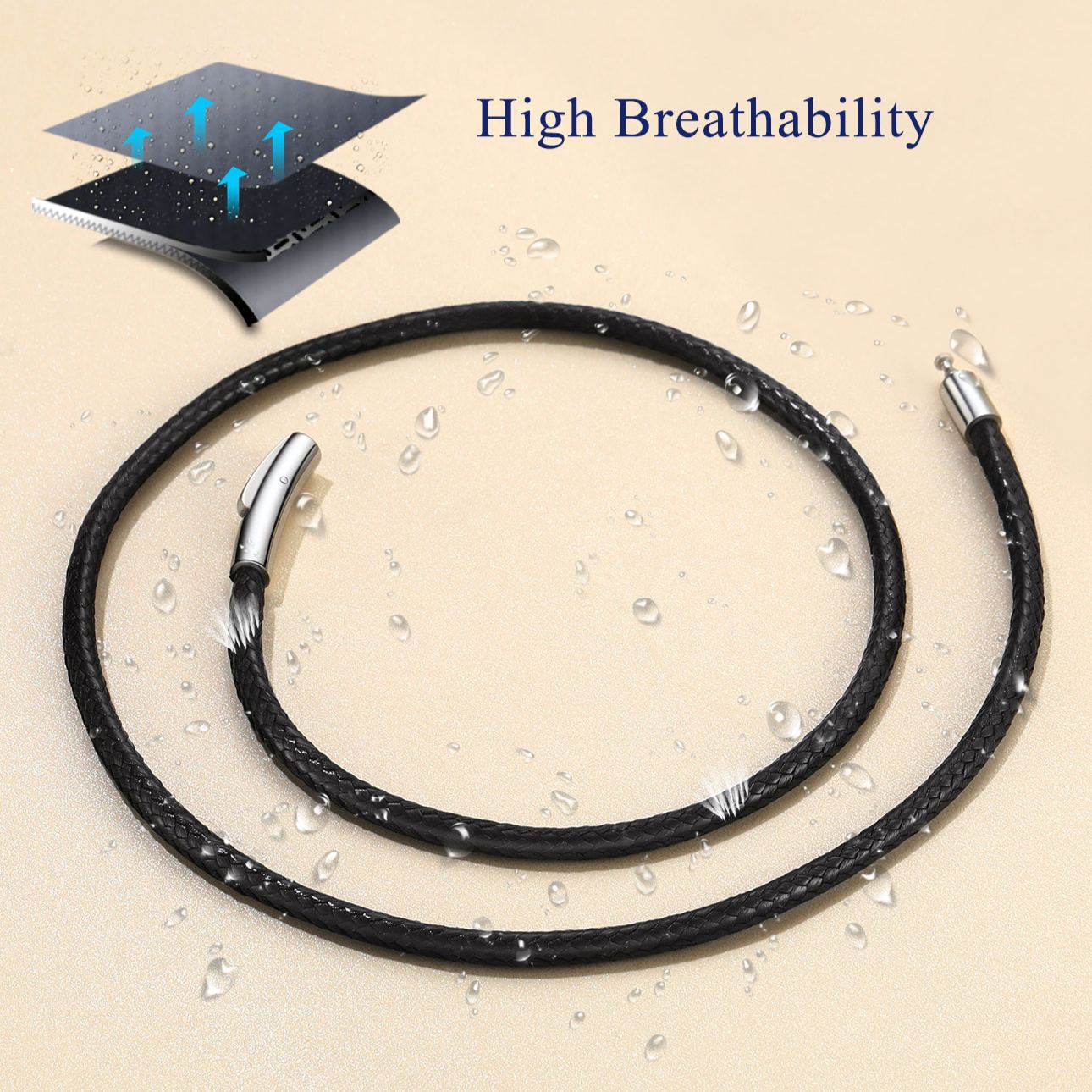 collier en cuir détail