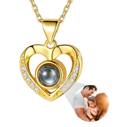 Collier or Projection Photo pour Femme