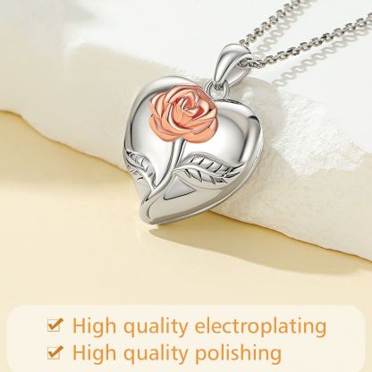 Collier Médaillon Personnalisé Rose avec Photo