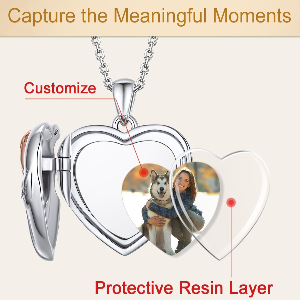 Collier Médaillon Personnalisé matériaux duable 