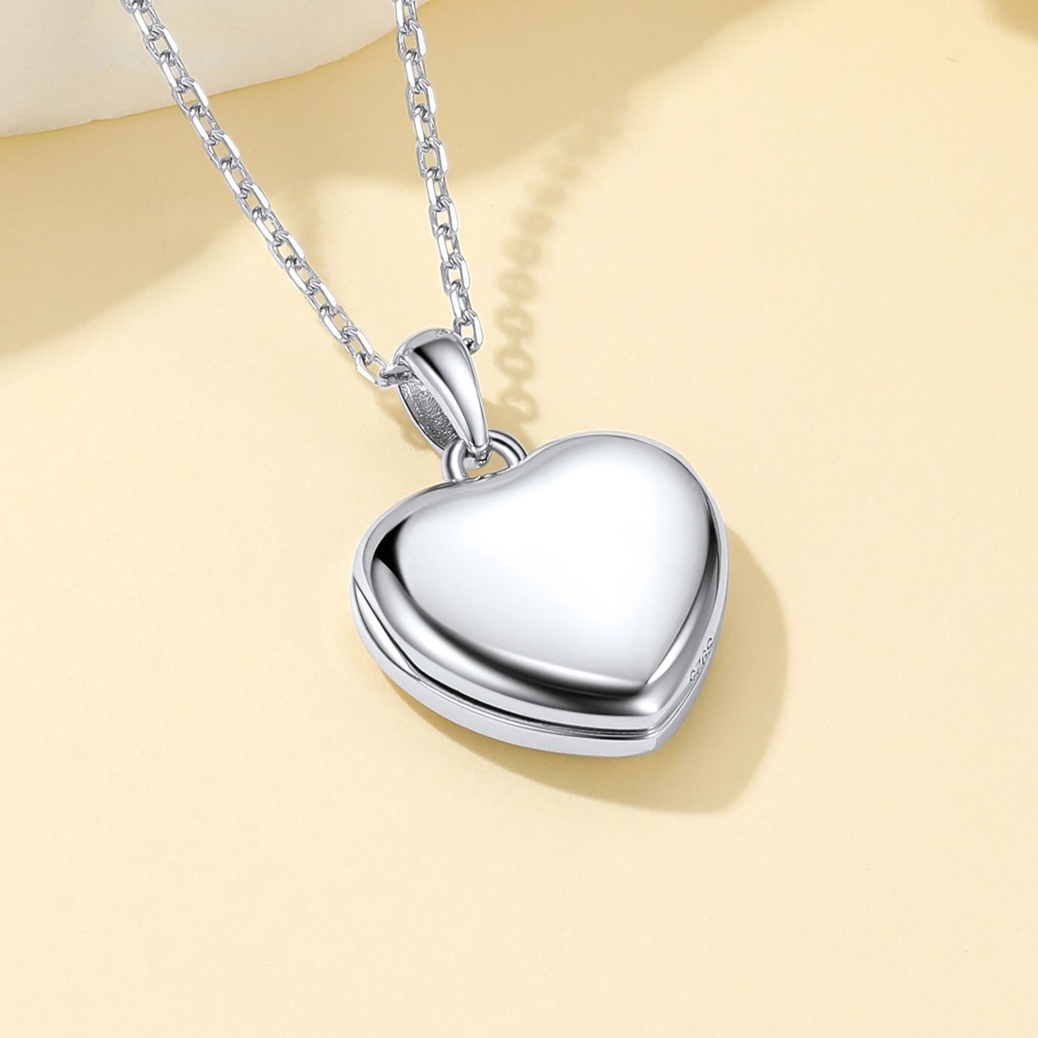 Collier Cœur Photo personnalisé Love Knot en Argent 925