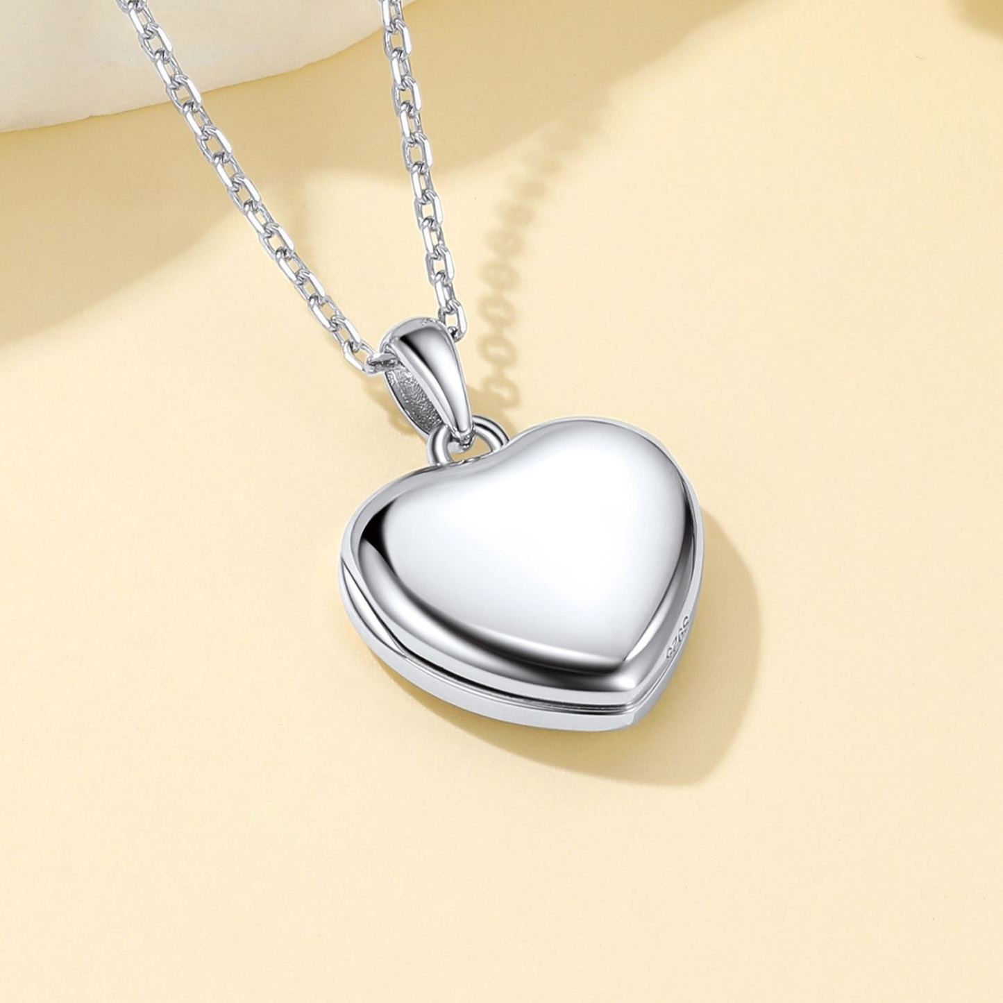 Collier Cœur Photo personnalisé Love Knot en Argent 925