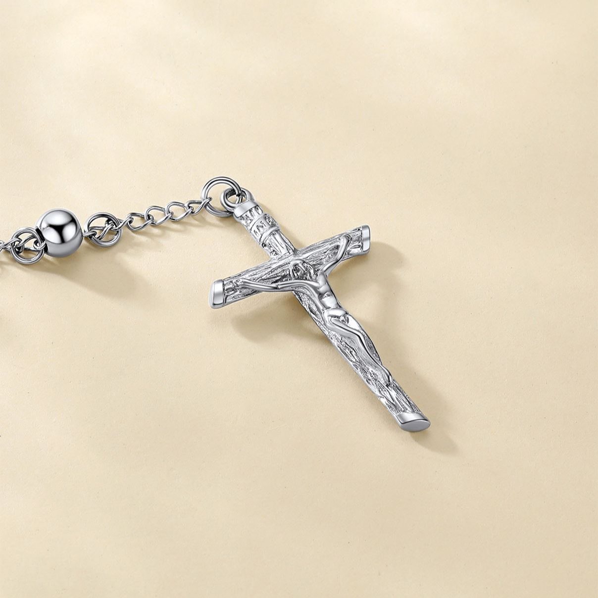 Collier Chapelet Catholique Vierge Marie avec Croix 