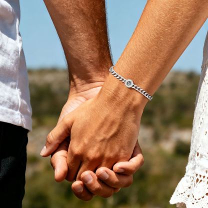 Bracelet Projection Photo Personnalisé Cadeau pour Petite-amie