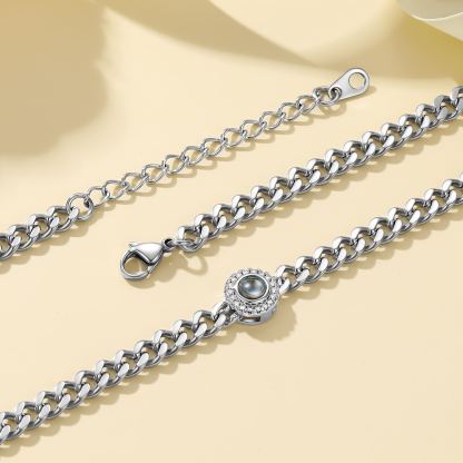 Bracelet Projection Photo Personnalisé Cadeau pour Femme