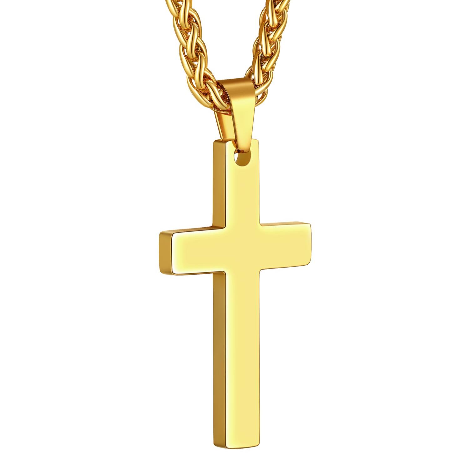 Collier Croix Personnalisable en Acier Inoxydable