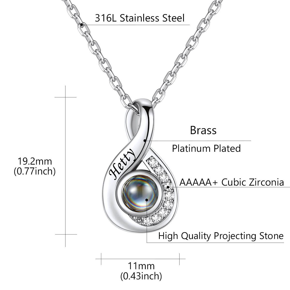 Collier Photo Projetée – Cadeau Personnalisé pour Elle Taille