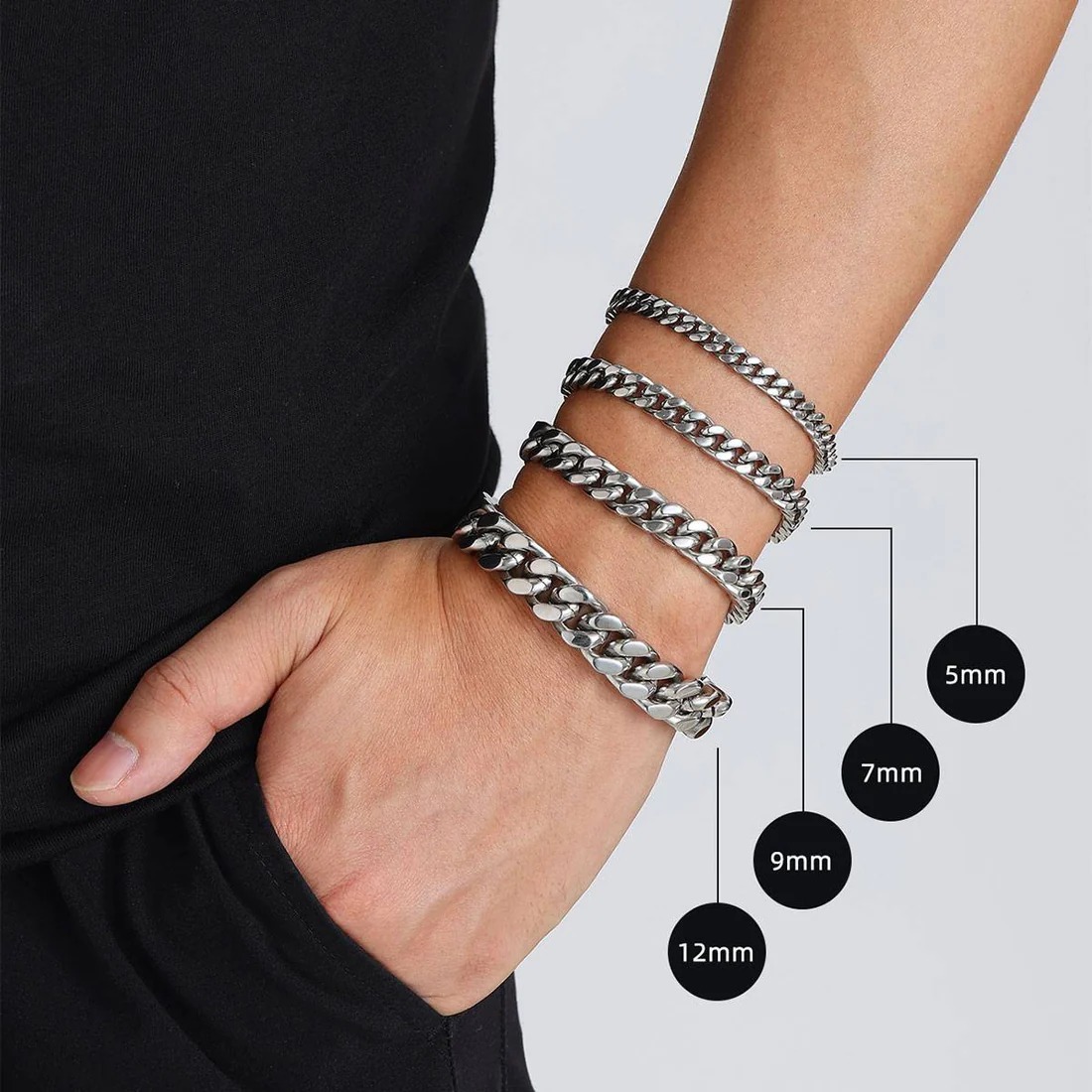 Bracelet Chaîne Cuban Personnalisé pour Homme