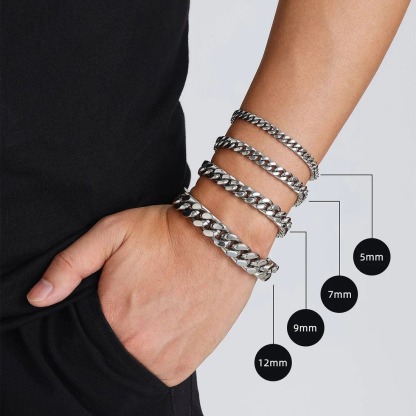 Bracelet Chaîne Cuban Personnalisé pour Homme