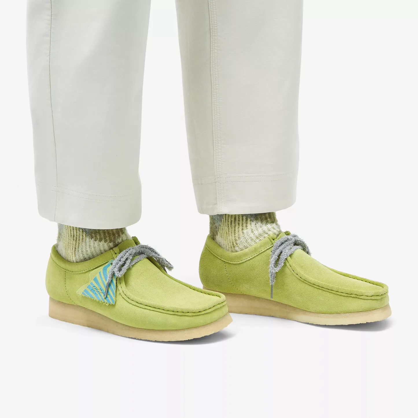 WALLABEE PALE LIME SUEDE