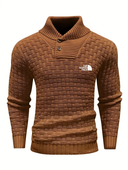 2025 THE NORttgTH FACE-Men's trendy knitted textured cardigan, fashionable and mature cardigan for autumn and winter