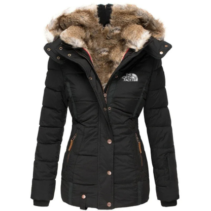 2025 THE NORttgTH FACE- Women's winter coat with zipper, faux fur hood and cashmere lining