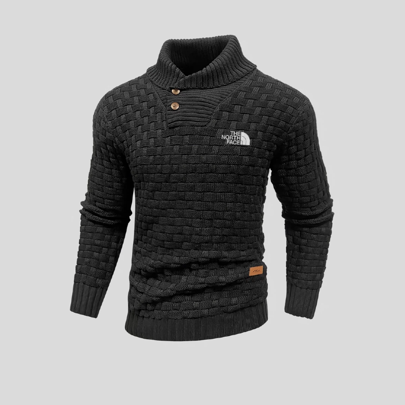 2025 THE NORttgTH FACE-Men's trendy knitted textured cardigan, fashionable and mature cardigan for autumn and winter