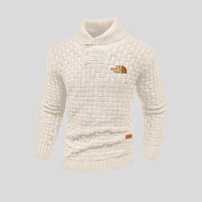 2025 THE NORttgTH FACE-Men's trendy knitted textured cardigan, fashionable and mature cardigan for autumn and winter